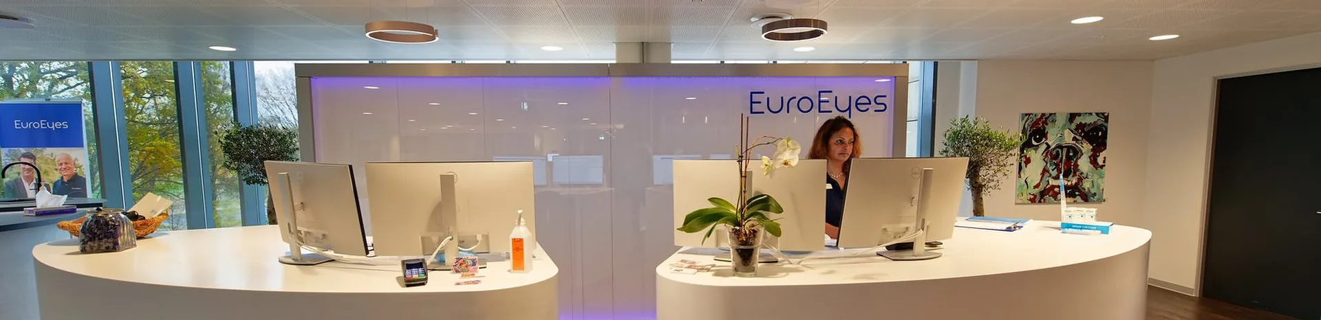 Die Rezeption der EuroEyes-Klinik in Kopenhagen